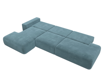 Диван угловой Лига-036 Модерн Лонг левый угол, велюр