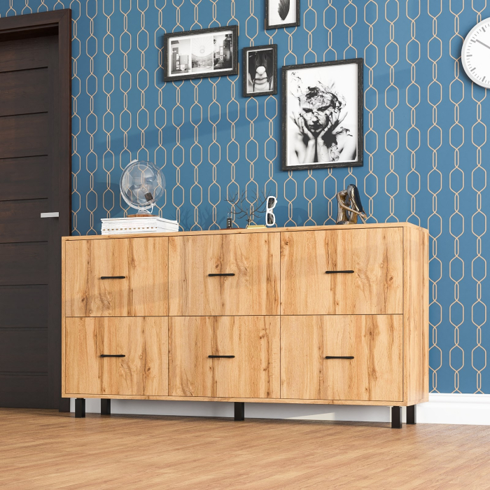 Комоды, Большой комод с шестью ящиками РВК 127-1704