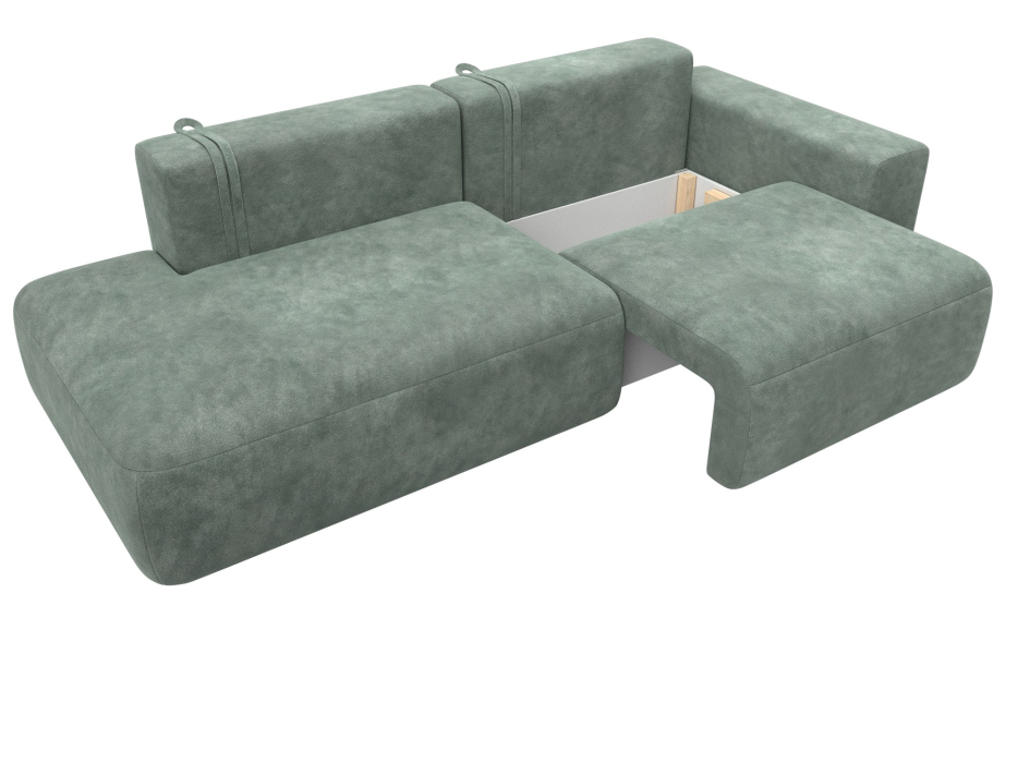 Диваны еврокнижки, Диван прямой Лига-036 НПБ Модерн подлокотник справа, велюр BRUT