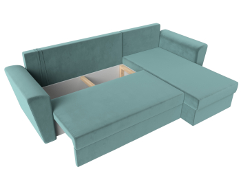 Угловой диван Амстердам Лайт правый угол, велюр