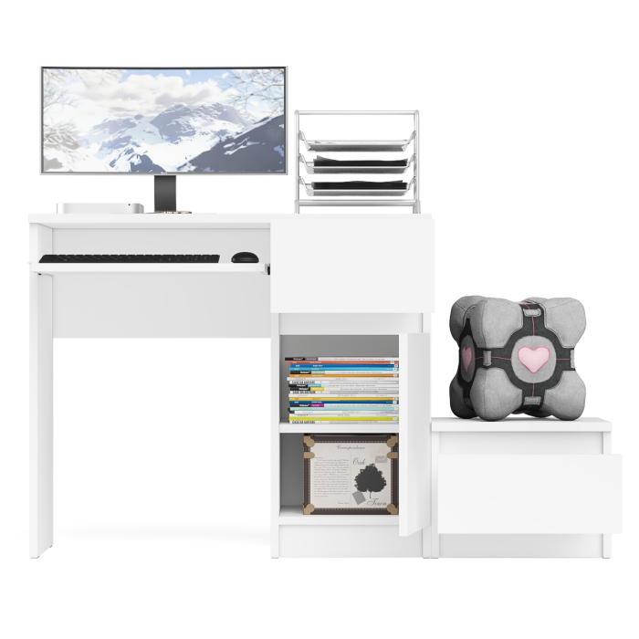 Прямые компьютерные столы, Компьютерный стол МС-1 правый с тумбой Мори