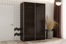 Шкафы-купе 2-х дверные, Шкаф-купе Smart 1422 2х дверный (фасады ЛДСП) профиль серебро