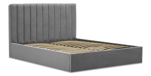 Двуспальная кровать СТРАЙП 180х200, с подъемным механизмом, велюр