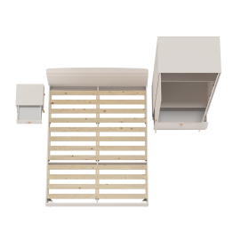 Шкаф 2-х дверный с кроватью двуспальной Афина 1600 и прикроватной тумбочкой