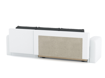 Диван-кровать угловой Кормак с подлокотниками, велюр+кож.зам.