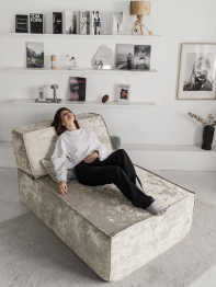 Бескаркасная оттоманка Клайд,плюше