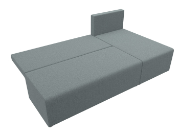 Диван угловой Поло правый угол, рогожка Амур