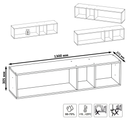 Стенка для гостиной модульная Сидней комплектация № 117