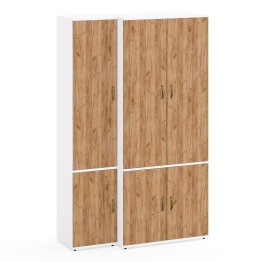 Бельевой глубокий шкаф Лидер-8 и пенал для одежды МД 21Б