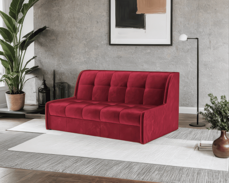 Диваны с ящиком для белья, Диван аккордеон Барон №6 ППУ 180х200 Бархат