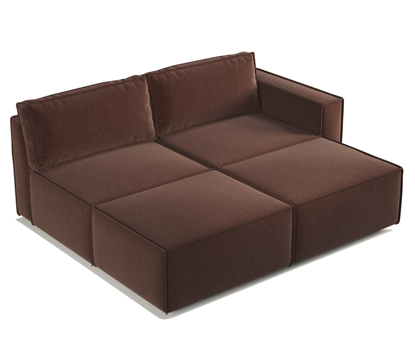 Диваны угловые в гостиную, Диван модульный Шарм 25 211х170х70 см, правый, велюр