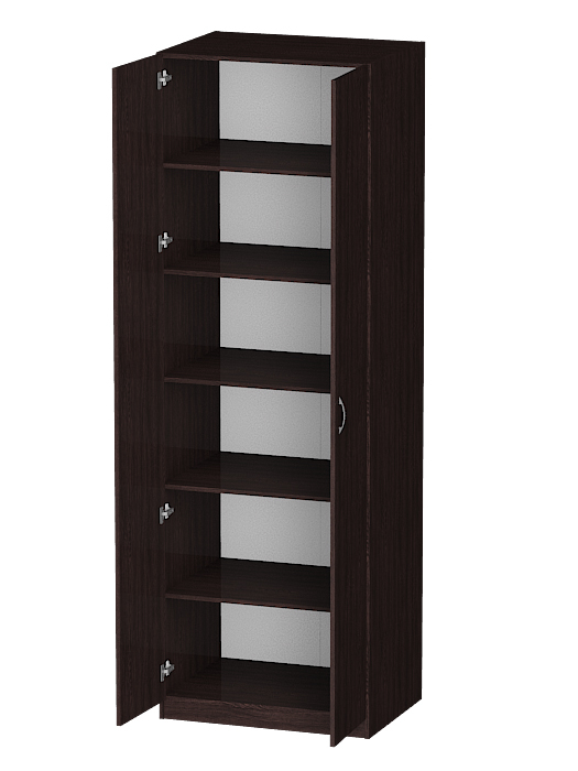 Для одежды, Распашной шкаф Лайф с полками 80*60*240 Венге