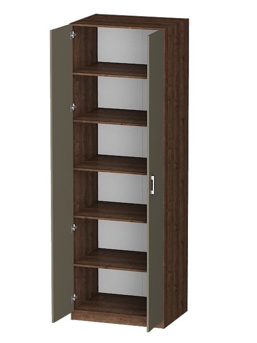 Шкафы двухстворчатые, Распашной шкаф Лайф с полками 80*60*240 Дуб экспрессив