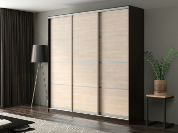 Шкаф-купе Айсберг 230 ВЕНГЕ (шамони светлый/глухой)