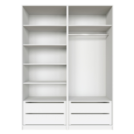 Шкаф распашной Е1 Локер 162х52.5х220 см,с полками и двумя модулями