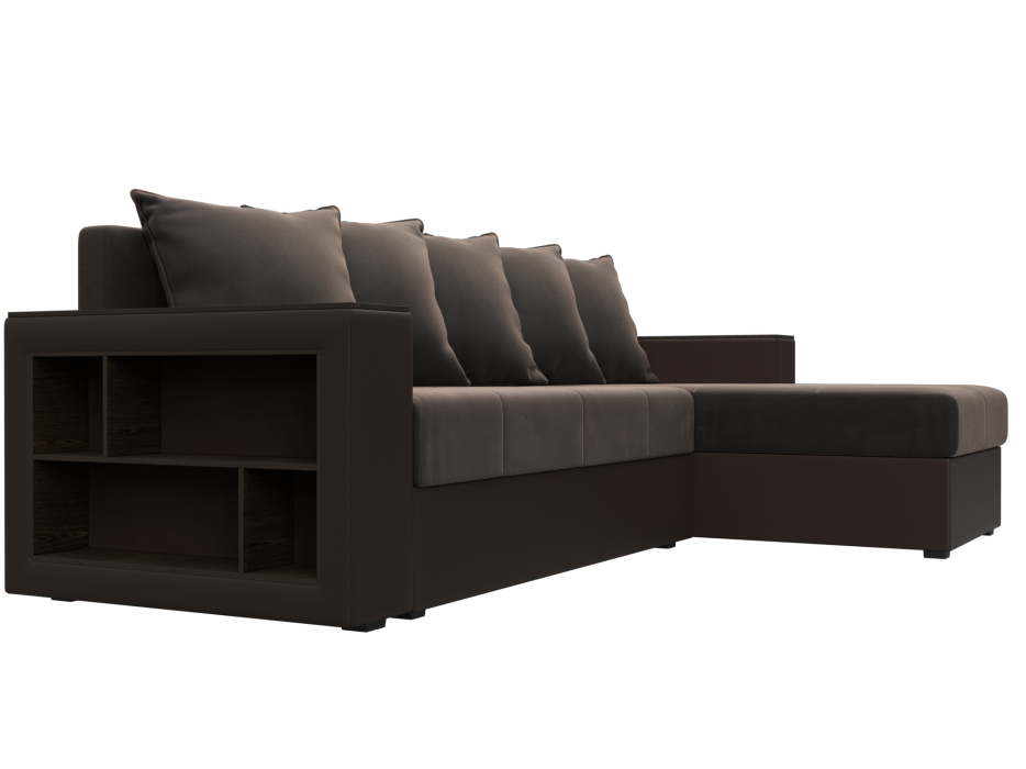 Диваны угловые в гостиную, Диван угловой Дубай Лайт угол универсальный, велюр/экокожа