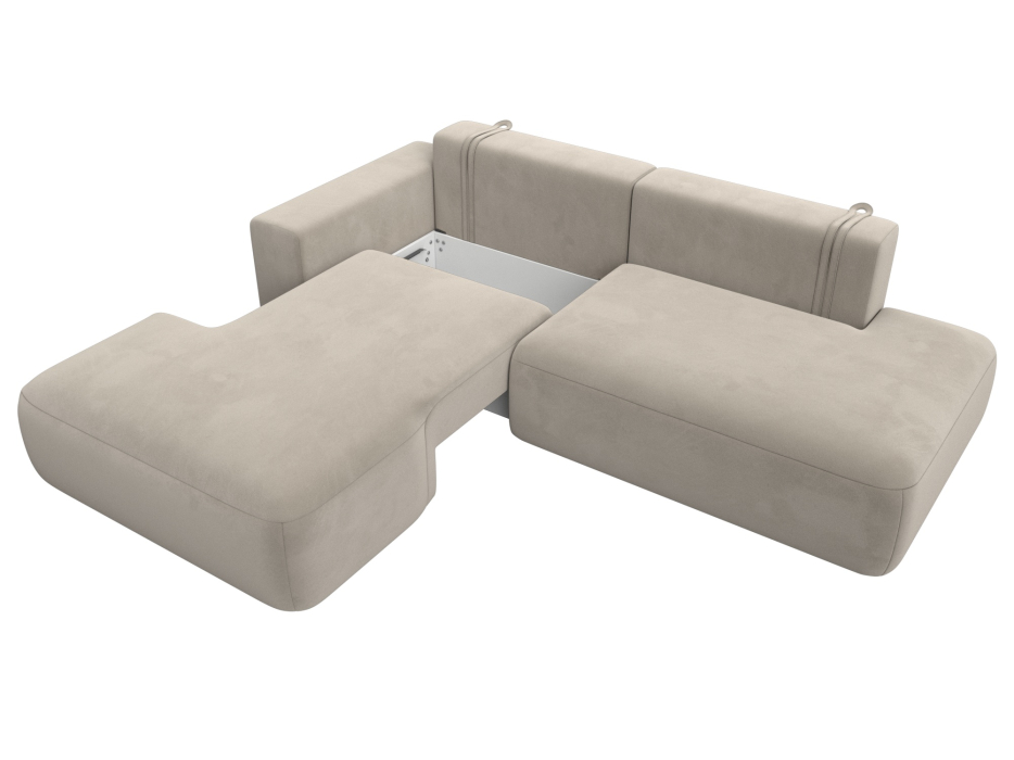 Диваны угловые в гостиную, Диван угловой Лига-036 НПБ Модерн левый угол, микровельвет