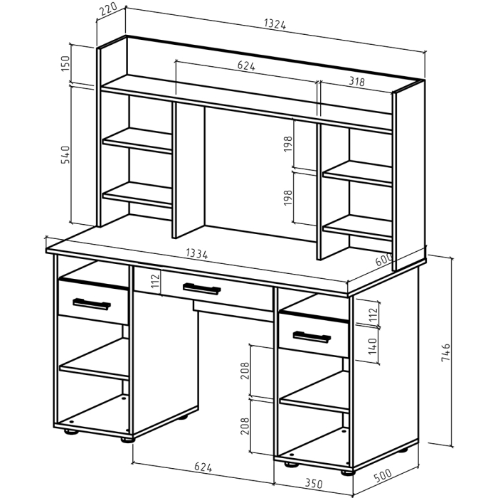 Прямые, Письменный стол Остин-13Я