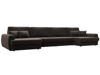 Диван П-образный Лига-057 НПБ Лонг, велюр SEVEN