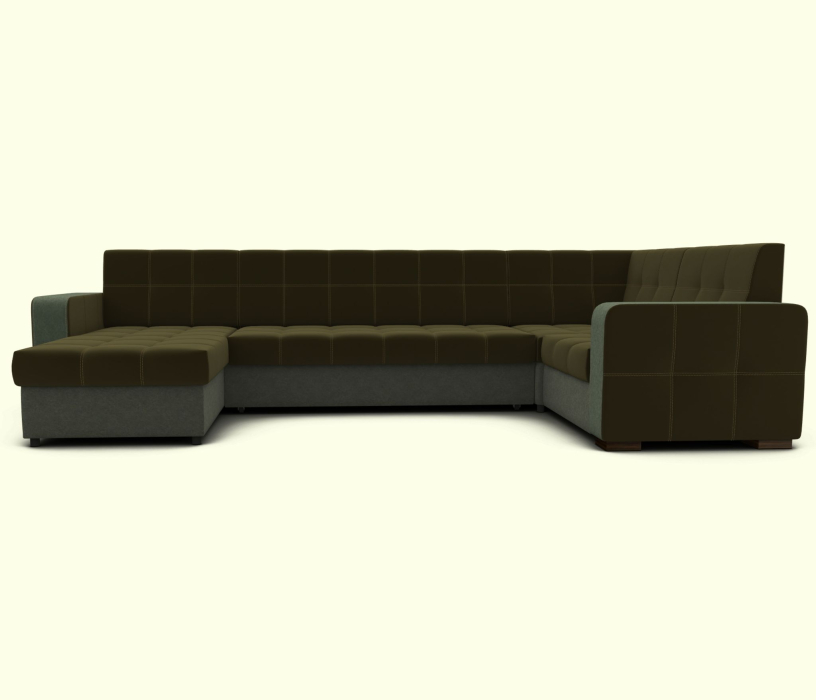 Диваны угловые в гостиную, Угловой диван Окленд (П-образный) левый