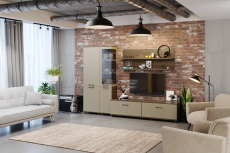 Стенки для гостиной, Модульная гостиная Грейс композиция 2  Гикори Джексон Темный