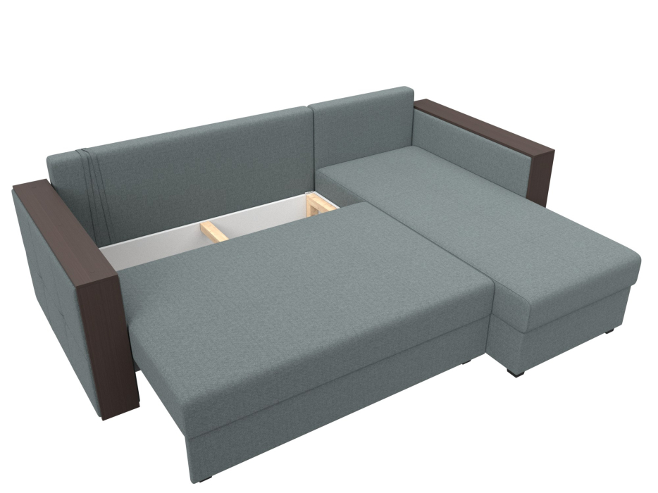 Диваны угловые в гостиную, Диван угловой Валенсия Лайт правый угол, рогожка Амур