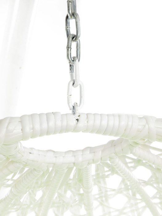 Кресла, Подвесное кресло КРУГ ЛЮКС с ротангом белое