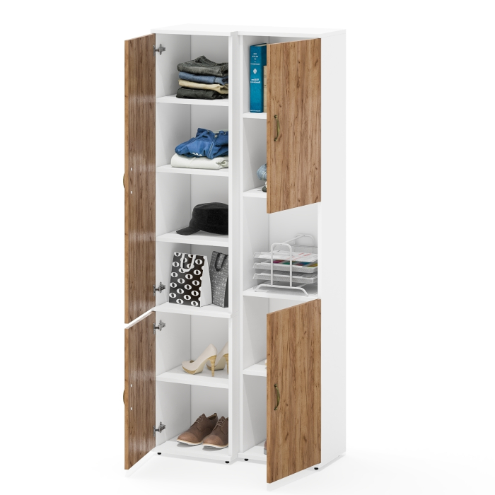 Шкафы пеналы, Пенал пять полок и пенал с нишей Лидер-8