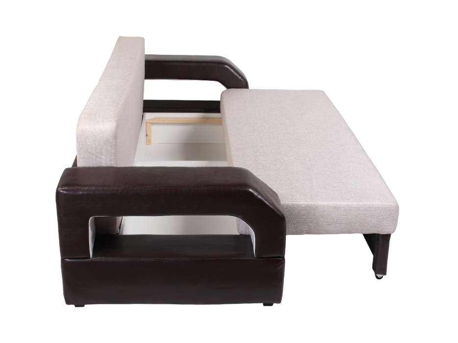 Диваны прямые, Диван-кровать еврокнижка, Манчестер 160 с подсветкой , рогожка/экокожа