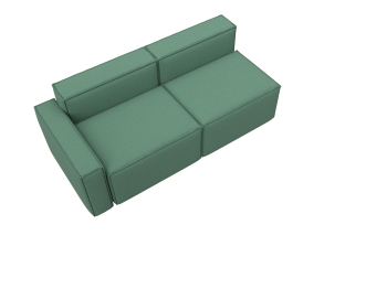 Диван угловой модульный Лига-063 угол левый, рогожка Амур