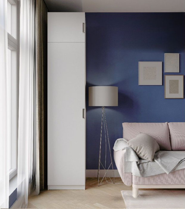 Шкафы пеналы, Шкаф  Hesby Wardrobe 8.01 с полками