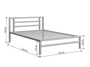 Полутороспальная кровать Титан 120 ящики дуб крафт табак