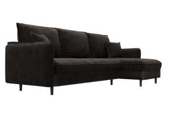 Диван угловой Лига-064 НПБ угол универсальный, велюр BRUT