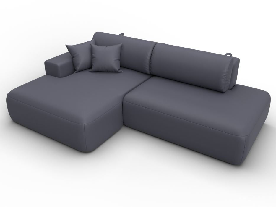 Диваны угловые в гостиную, Диван угловой Лига-036 НПБ Модерн левый угол, экокожа GRIFON