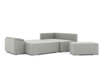 Диван-кровать угловой Хавьер  ПБ еврокнижка, рогожка Люкс