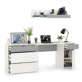 Стол компьютерный с верхней полкой и комодом Торонто