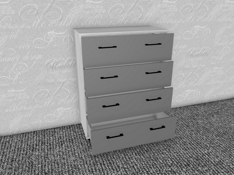 Комоды, Модульная система Грейс Комод КМ-5011  Снежный Ясень