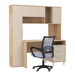 Домашний офис Моби Комфорт 12.95N и кресло 103 серое