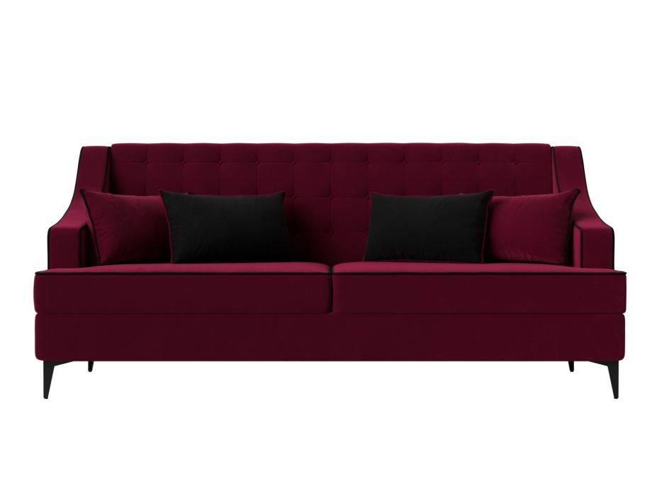 Дизайнерские диваны для гостиной, Прямой диван Марк, микровельвет