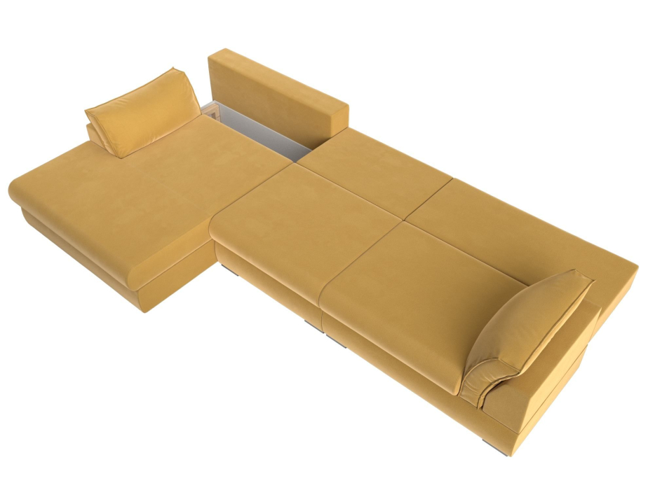 Диваны угловые в гостиную, Угловой диван Пекин Long угол левый, НПБ, микровельвет