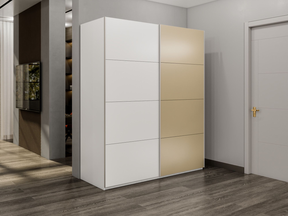 Шкафы-купе 2-х дверные, Шкаф-купе Эста 2-х дверный ДСП/Стекла фисташка/Доводчик 200х66х240