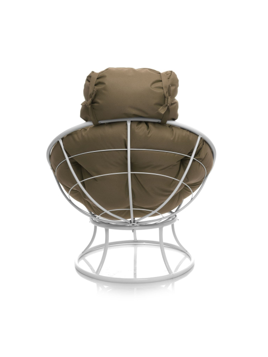 Кресла, Кресло ПАПАСАН мини без ротанга белое