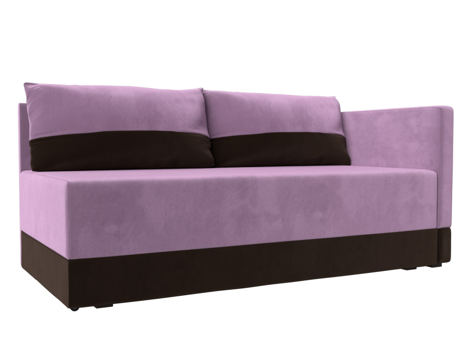 Кушетка диван, Кушетка Никас правая, микровельвет