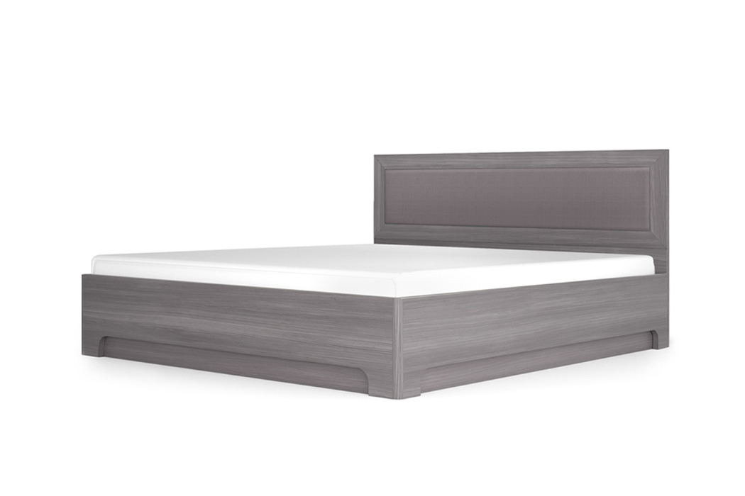 Кровати с мягким изголовьем, Кровать-1 с подъемным ортопедическим основанием Парма НЕО, 1400, лиственница темная, экокожа дила