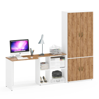 Домашние кабинеты, Платяной шкаф Лидер-8 и стол-трансформер