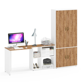 Платяной шкаф Лидер-8 и стол-трансформер