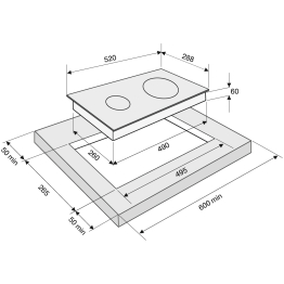 Электрическая варочная поверхность (независимая) KRONA ZAUBER 30 BL TK