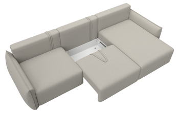 Диван угловой Лига-051 НПБ Лонг угол универсальный, рогожка Амур