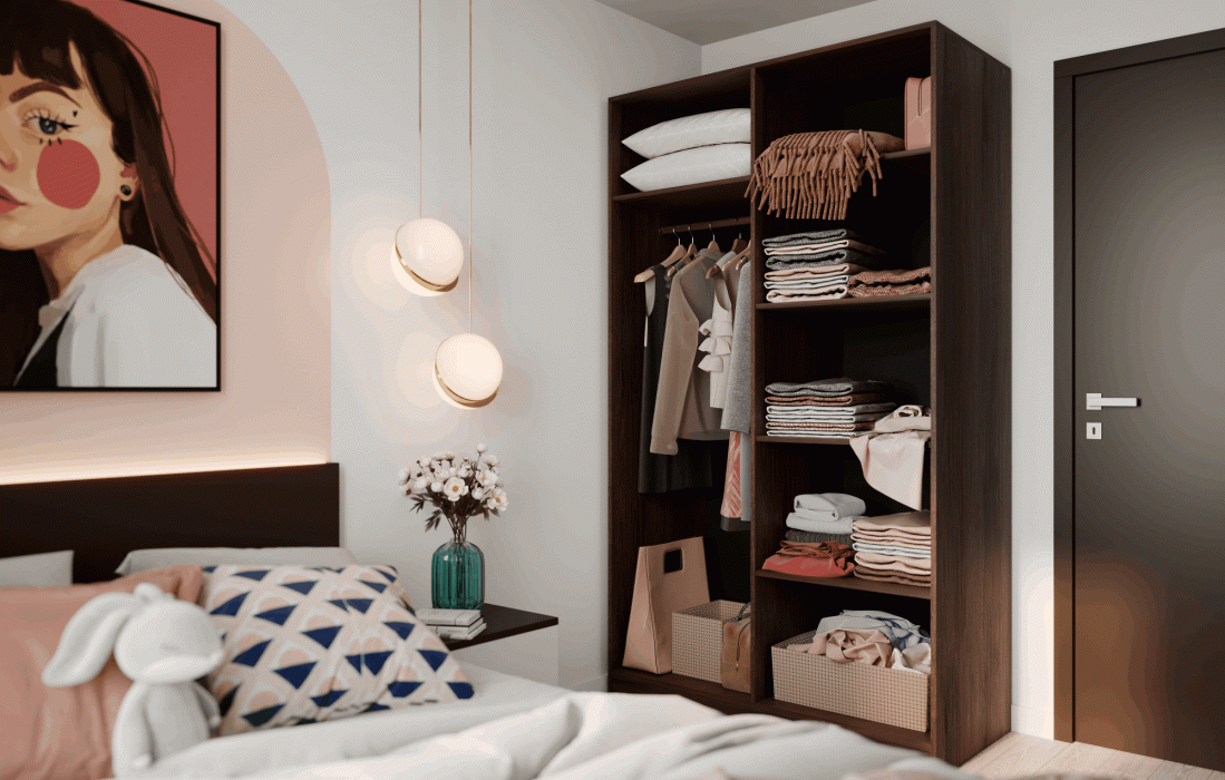 Шкафы двухстворчатые, Шкаф платяной 60