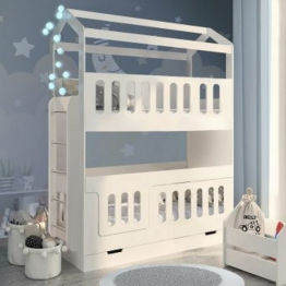 Двухъярусная кровать Сказочный домик ДС-300 80x160